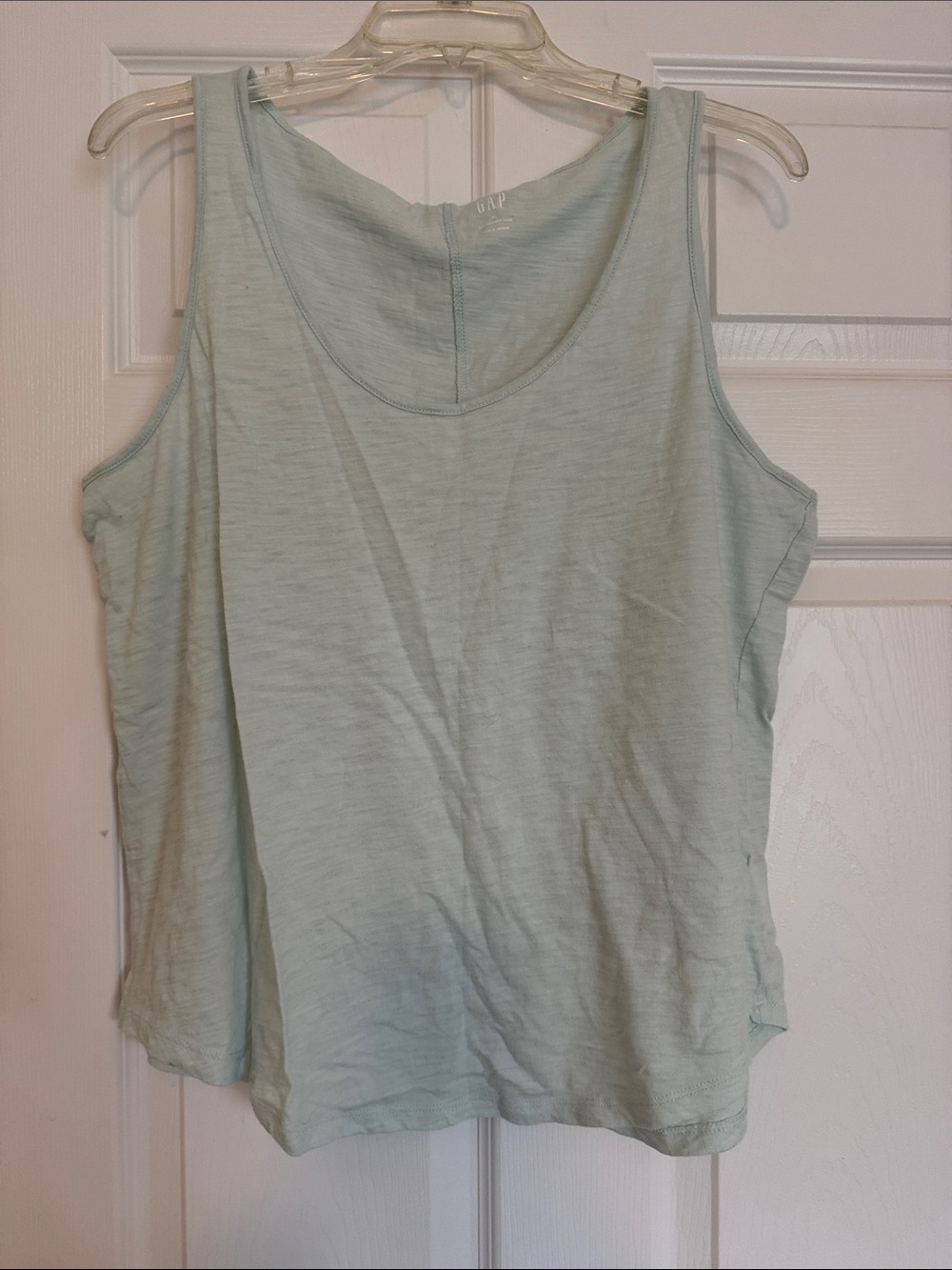GAP Light Blue Scoop Neck Tank Top Summer Cotton Lightweight Layer